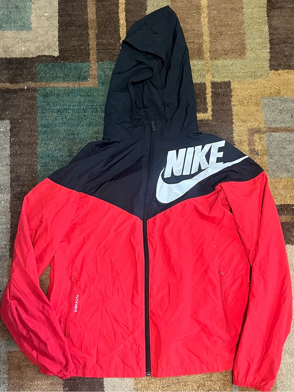 Nike Black and Red  Windbreaker